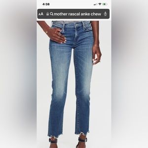 Mother the rascal ankle chew jeans. Size 28. Great condition.